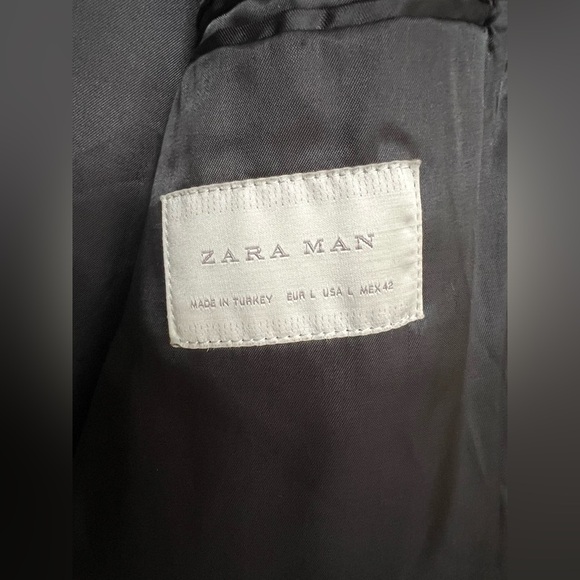 ZARA Gray Leopard Print Men's Coat - Picture 5 of 5